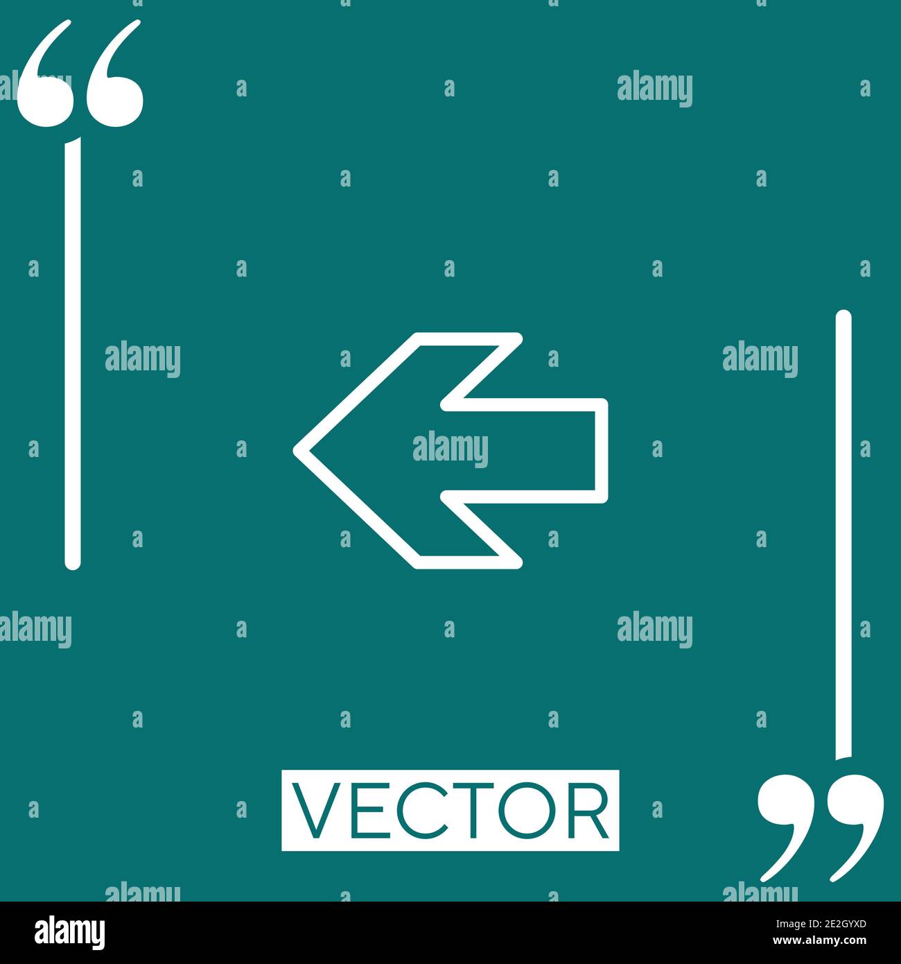 left vector icon Linear icon. Editable stroked line Stock Vector