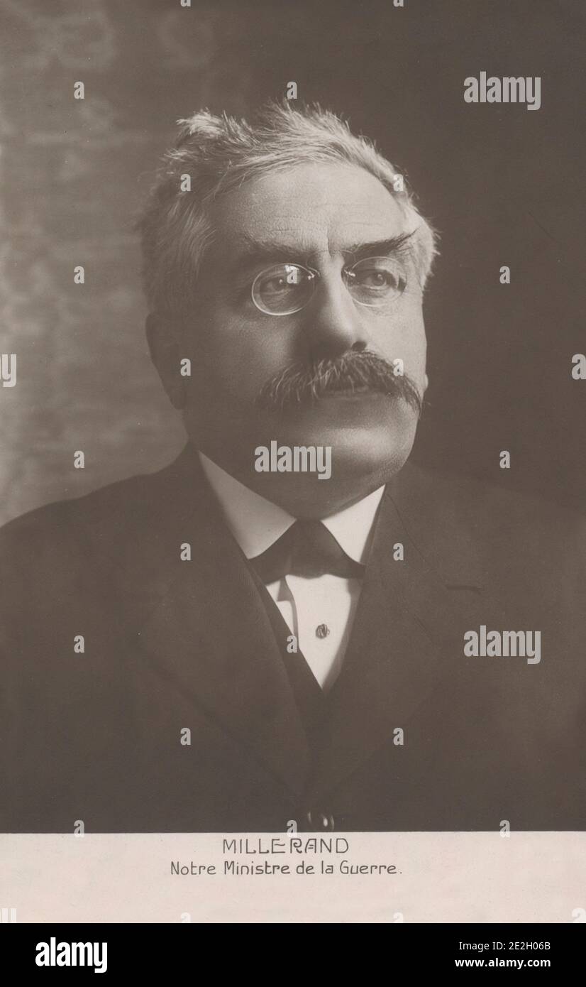 Alexandre Millerand (1859 – 1943) was a French politician. He was Prime Minister of France from 20 January to 23 September 1920 and President of Franc Stock Photo