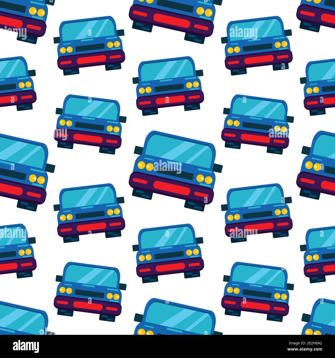 blue city car seamless pattern vector illustration Stock Vector