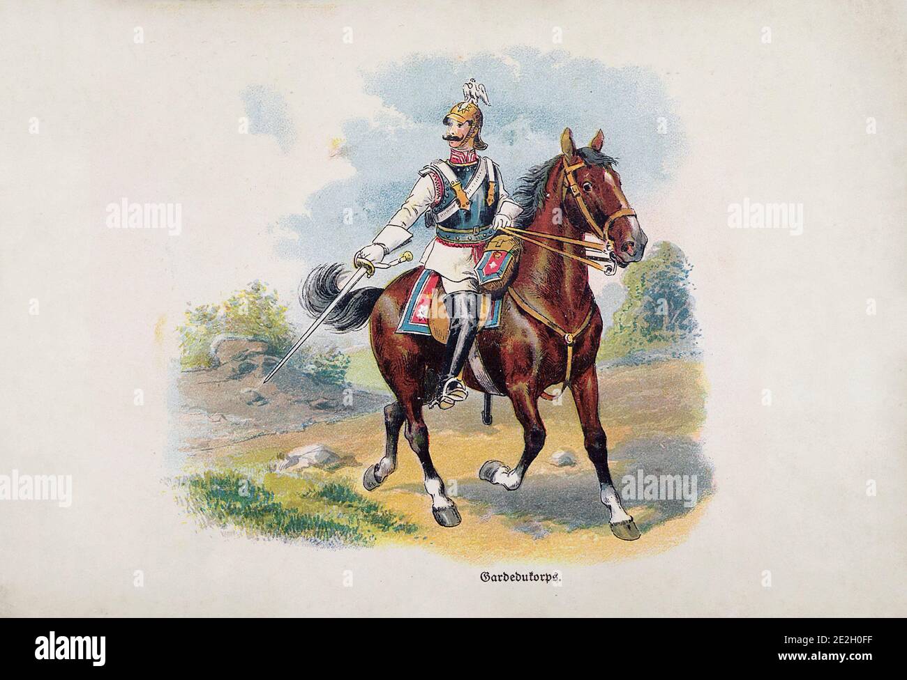 Imperial German Army (Deutsches Heer). German cavalry guard. German Empire. 1910s Stock Photo