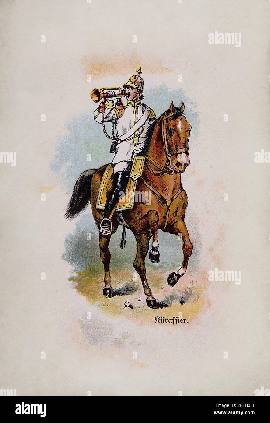 Imperial German Army (Deutsches Heer). German cuirassier. German Empire. 1910s Stock Photo