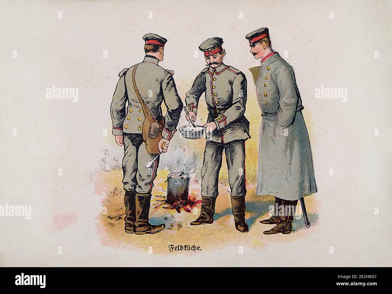 Imperial German Army (Deutsches Heer). German field kitchen. German Empire. 1910s Stock Photo