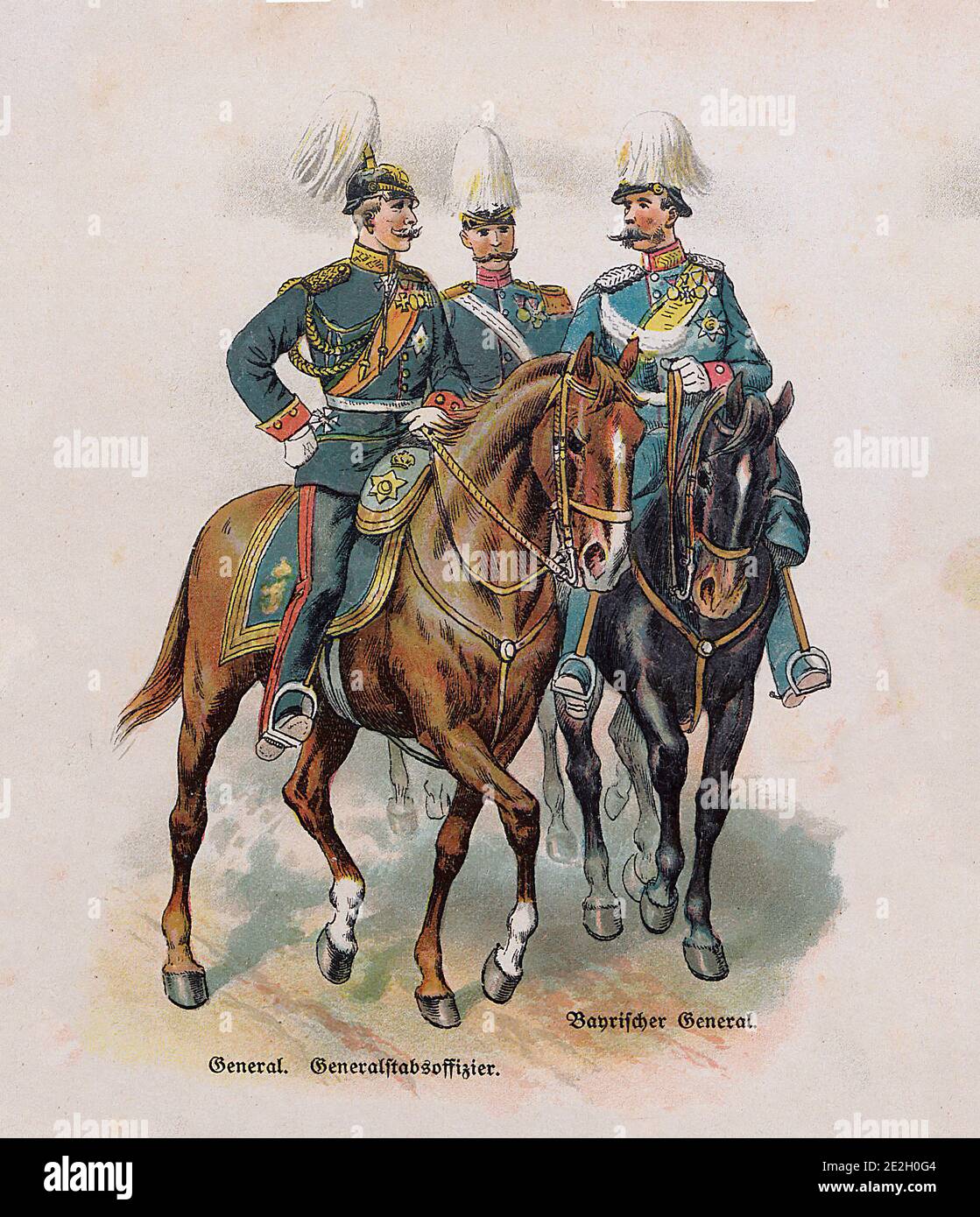 Imperial German Army (Deutsches Heer). General, general staff officer, Bavarian general. German Empire. 1910s Stock Photo