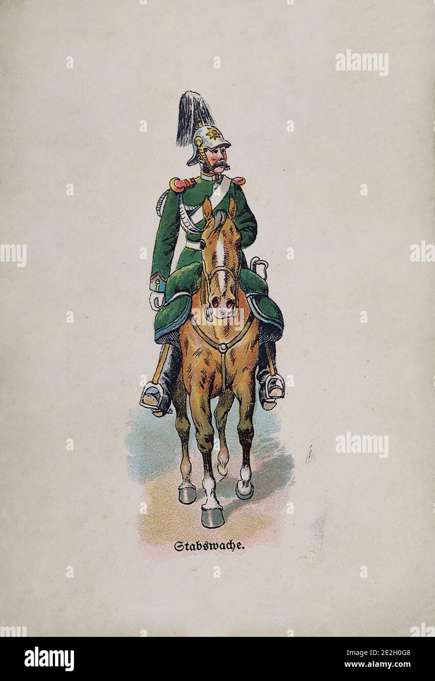 Imperial German Army (Deutsches Heer). Staff security. German Empire. 1910s Stock Photo