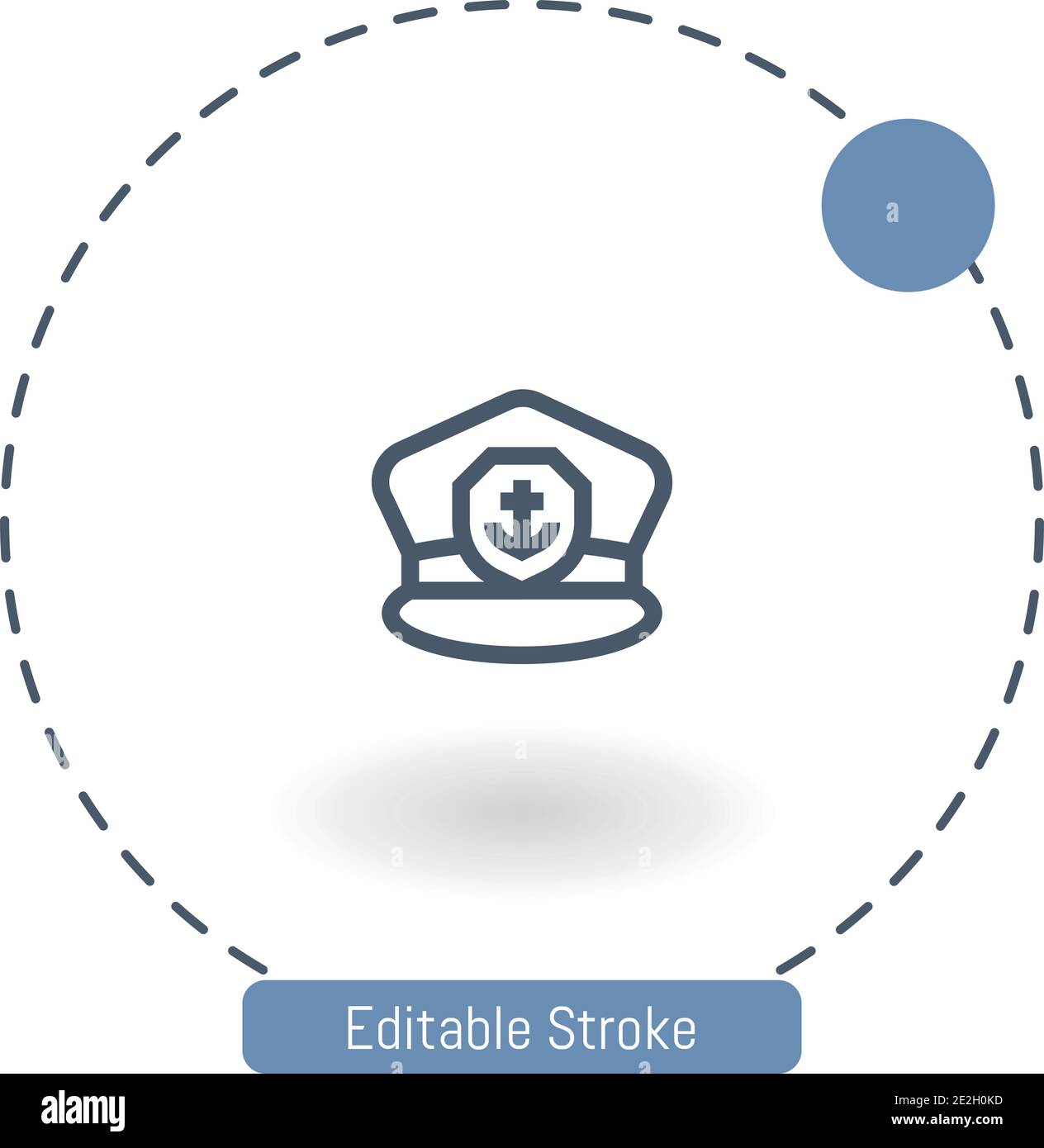 captain vector icon editable stroke outline icons for web and mobile Stock Vector