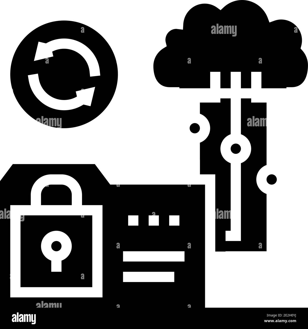 cloud storage glyph icon vector illustration sign Stock Vector Image ...