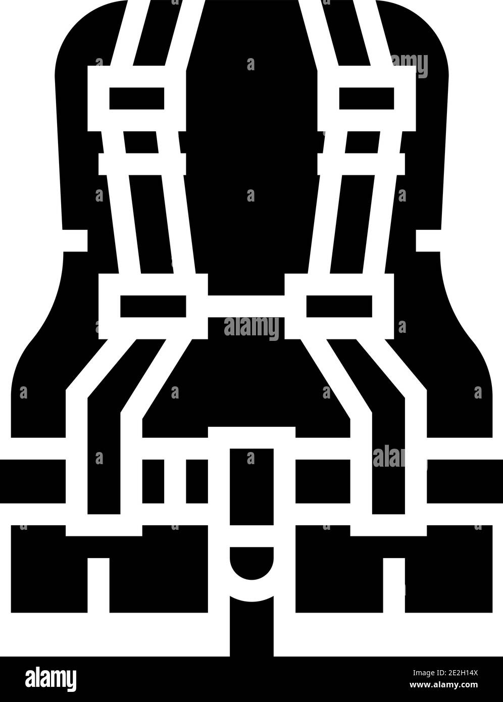 life vest glyph icon vector illustration sign Stock Vector Image & Art ...