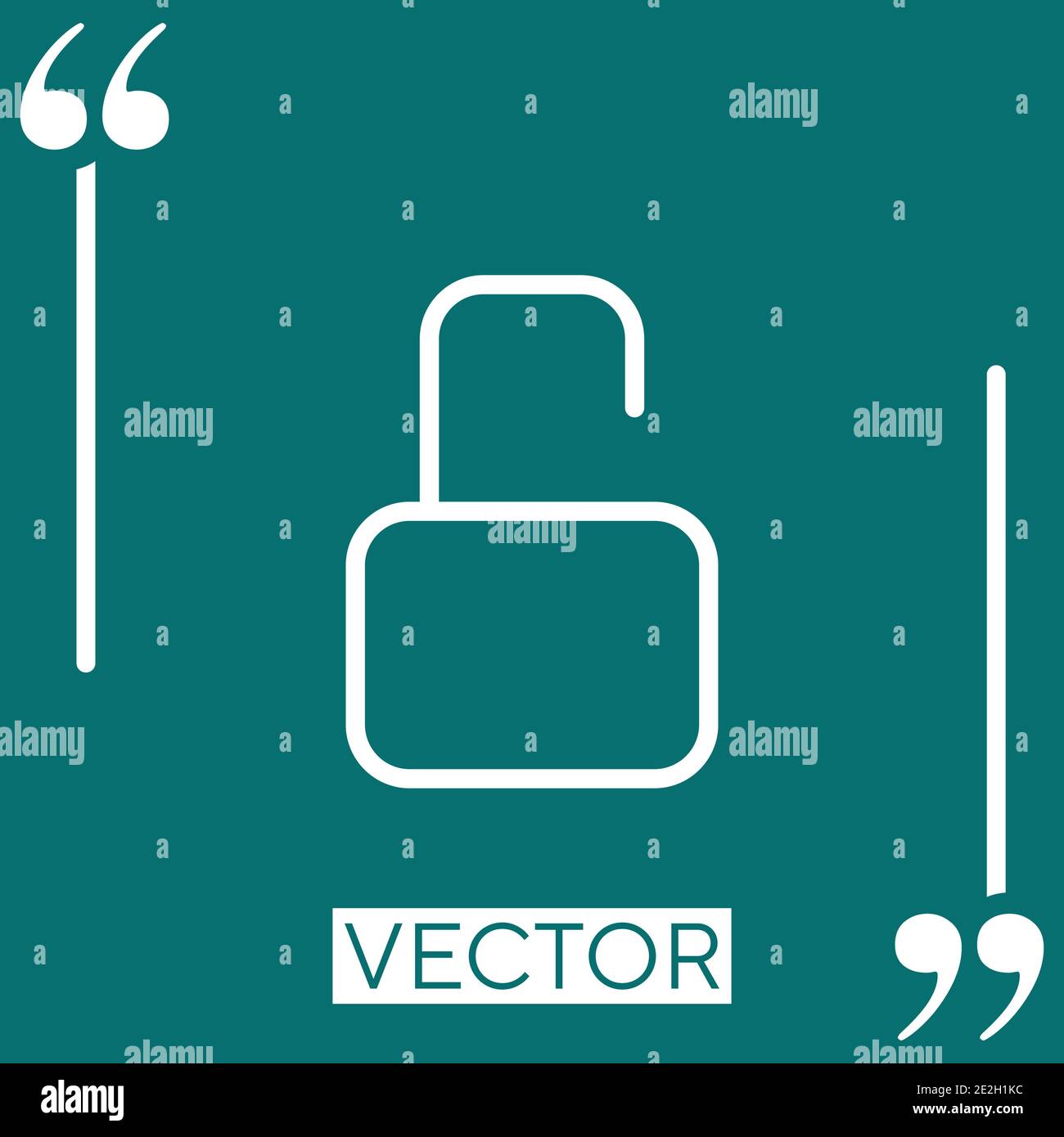 unlocked security Linear icon. Editable stroke line Stock Vector