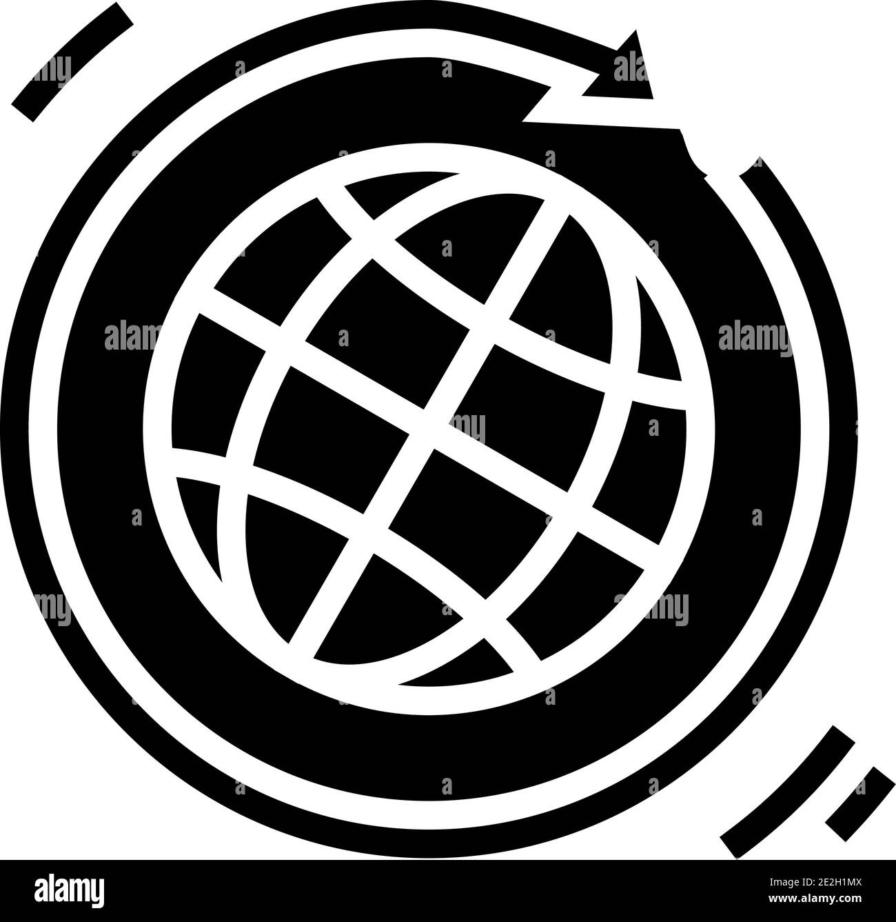 worldwide circular economy glyph icon vector illustration Stock Vector ...