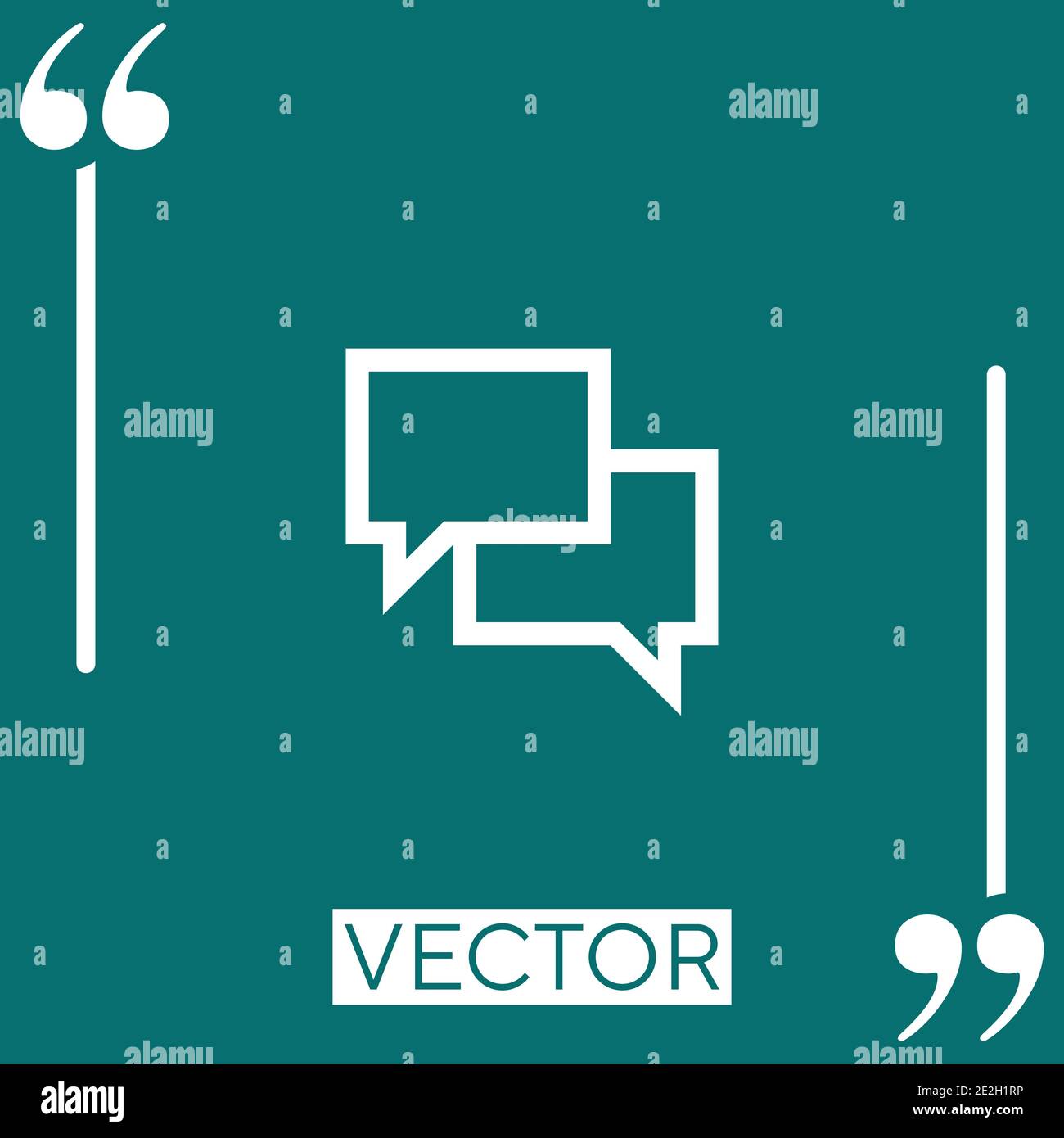speech bubble vector icon Linear icon. Editable stroke line Stock ...