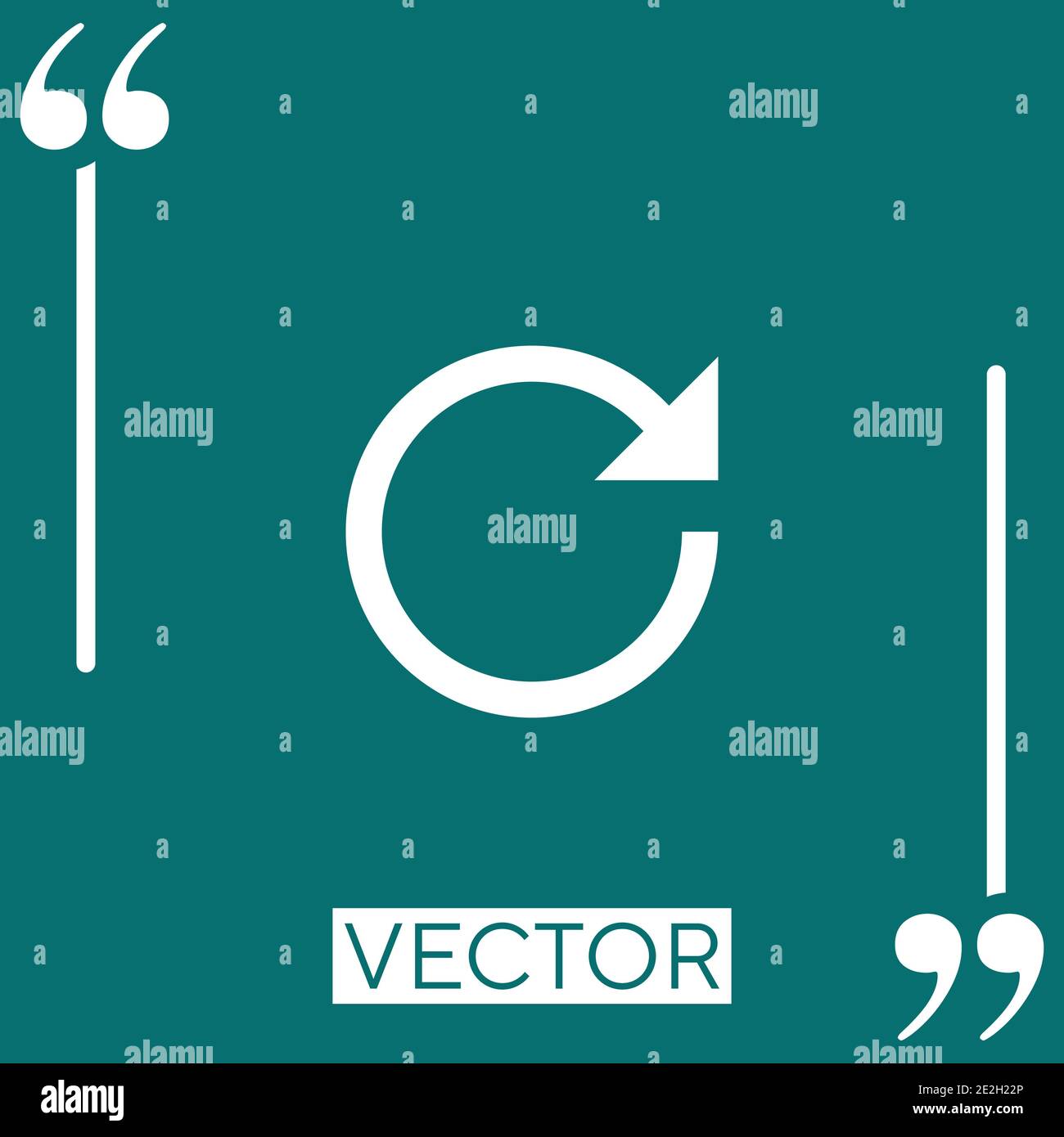 refresh vector icon Linear icon. Editable stroke line Stock Vector