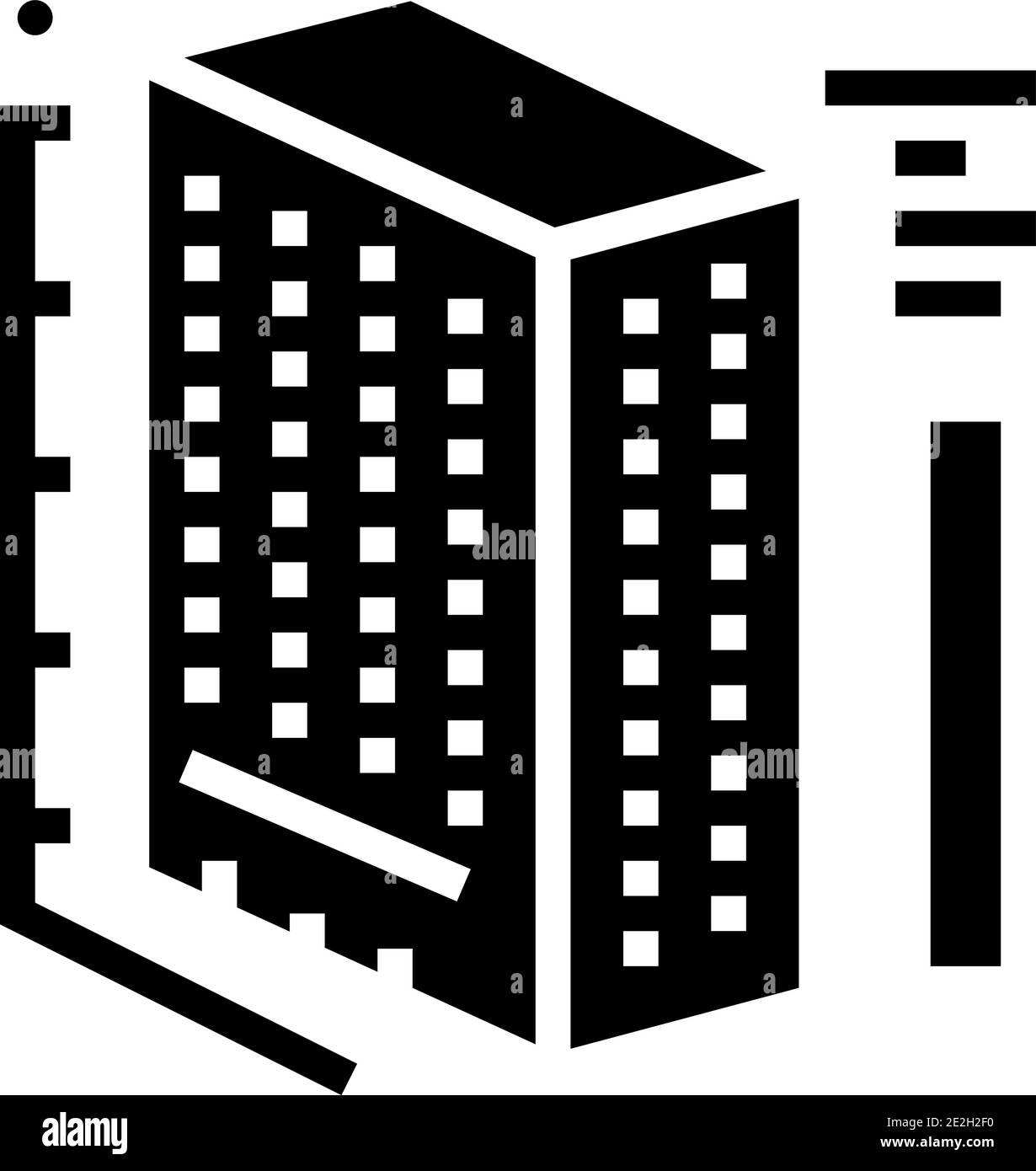building construction sizes modeling glyph icon vector illustration ...