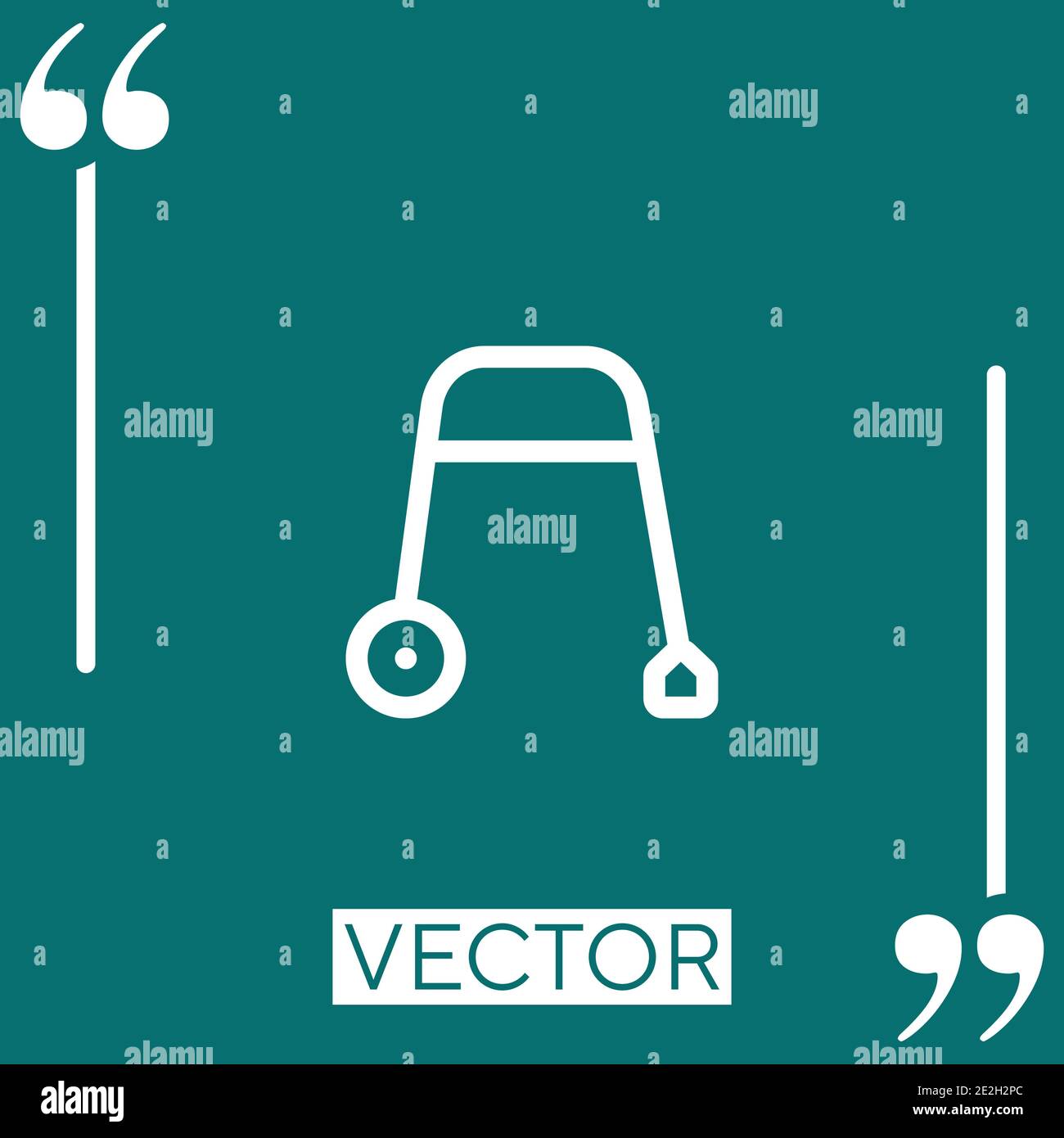 walker vector icon Linear icon. Editable stroked line Stock Vector