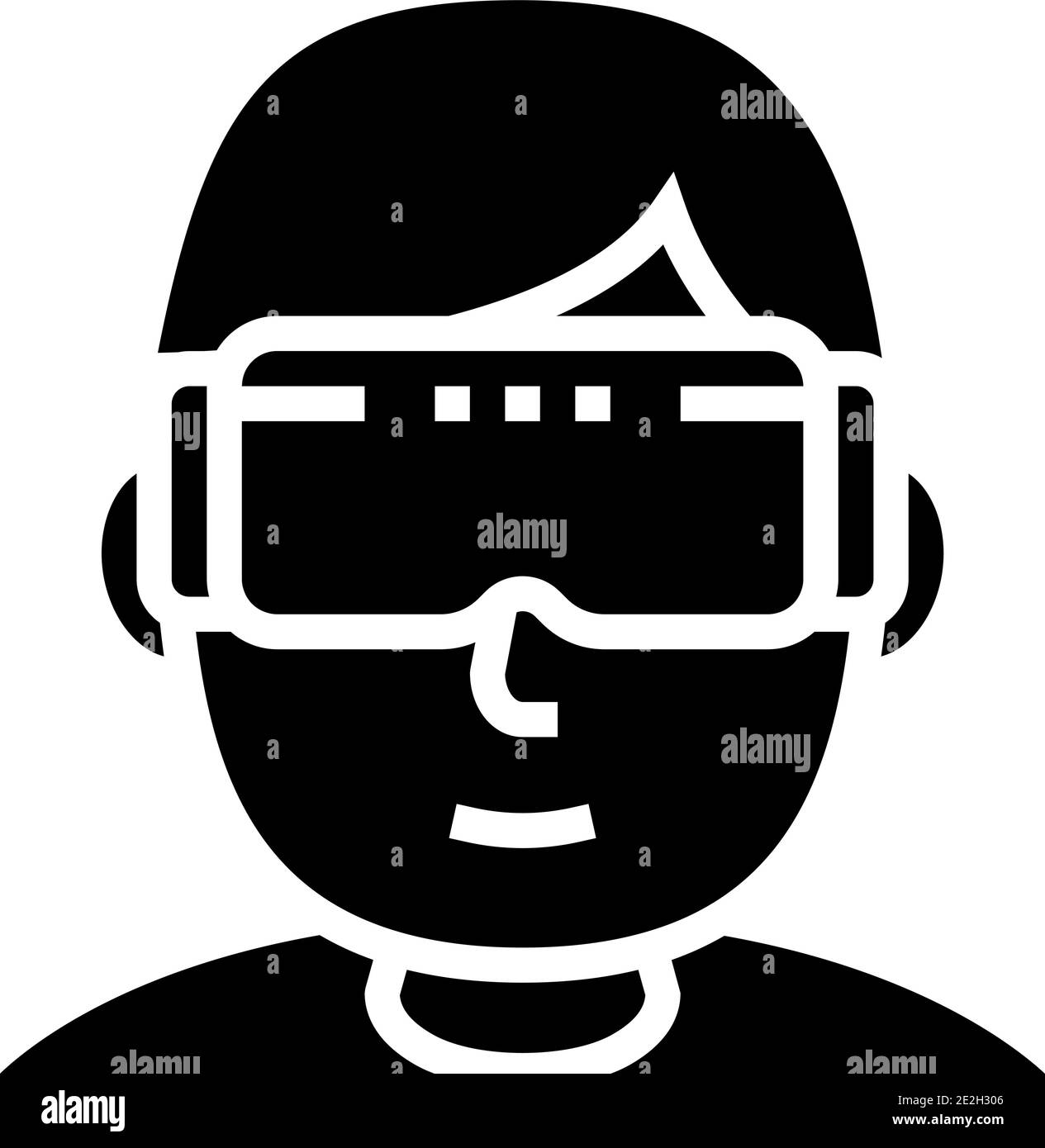 vr games geek glyph icon vector illustration Stock Vector Image & Art ...