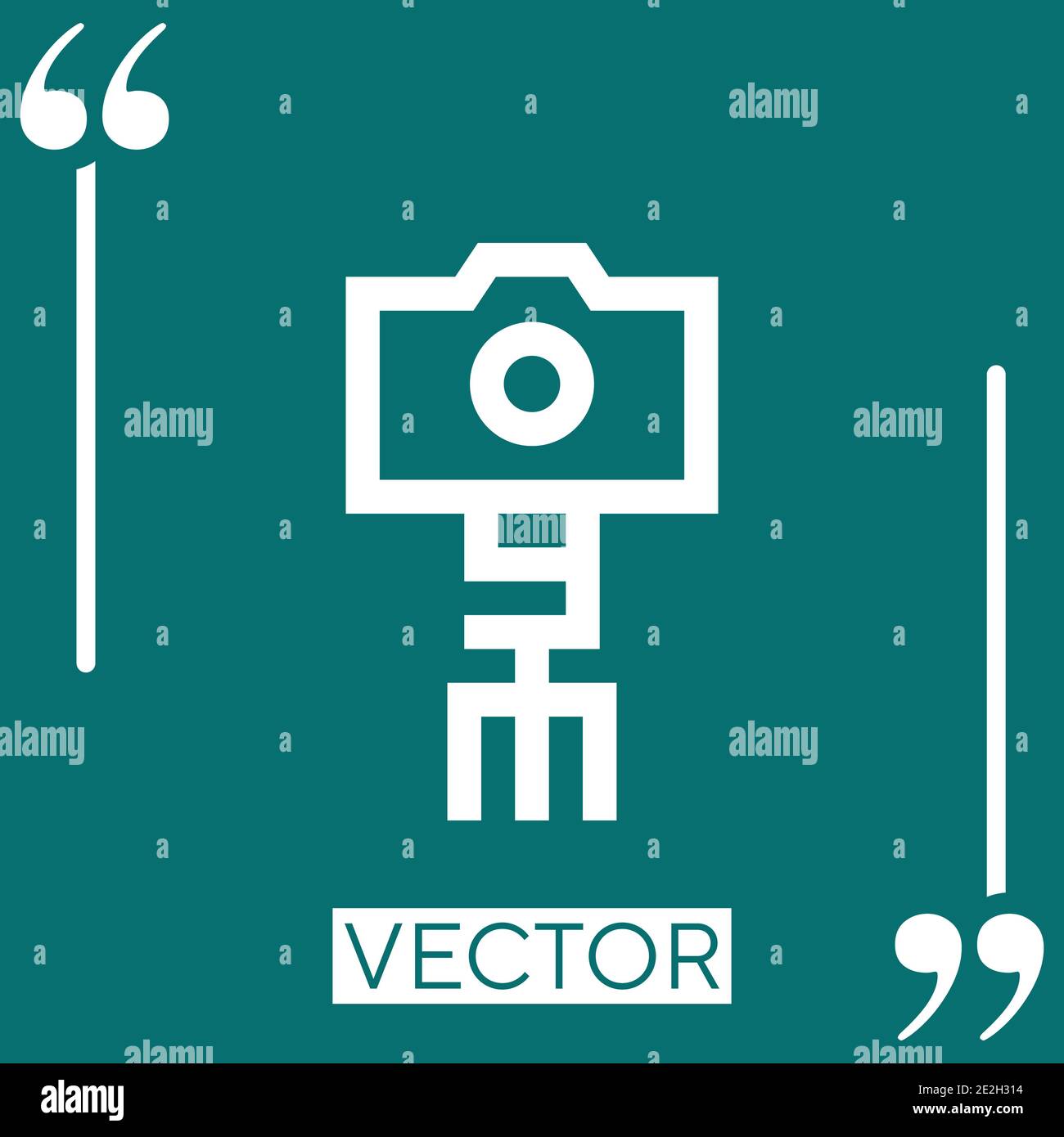 camera tripod vector icon Linear icon. Editable stroked line Stock Vector