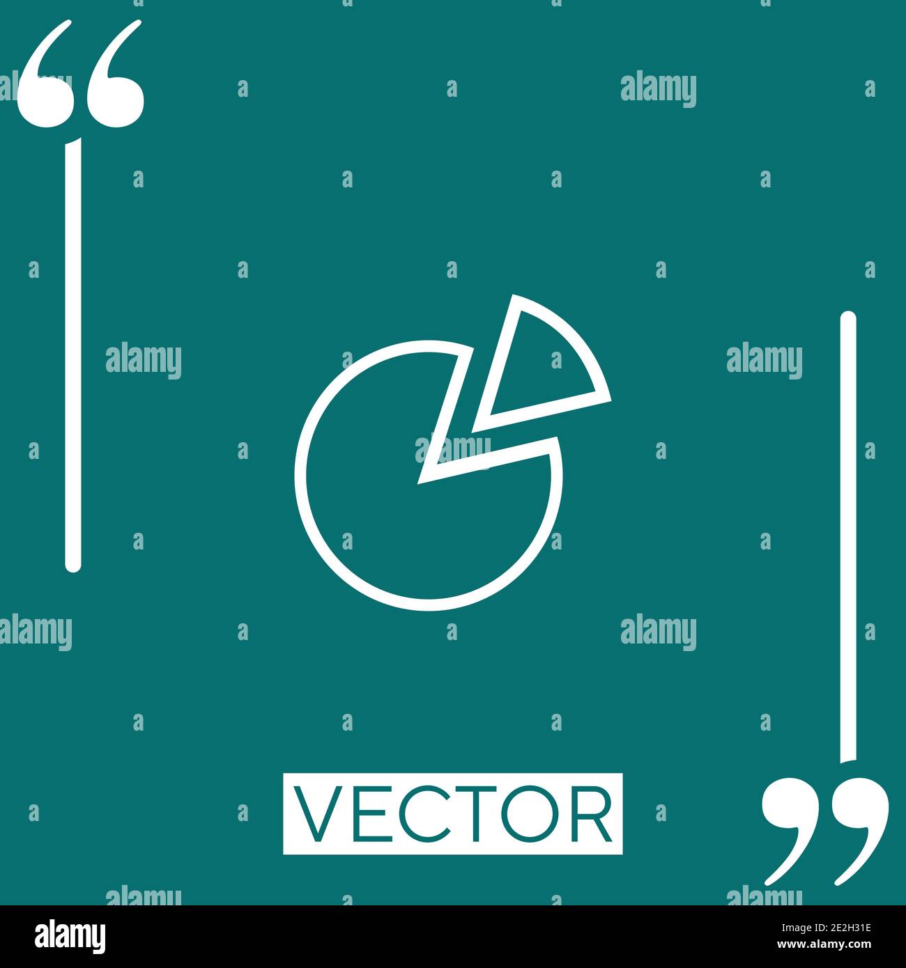 pie chart vector icon Linear icon. Editable stroke line Stock Vector ...