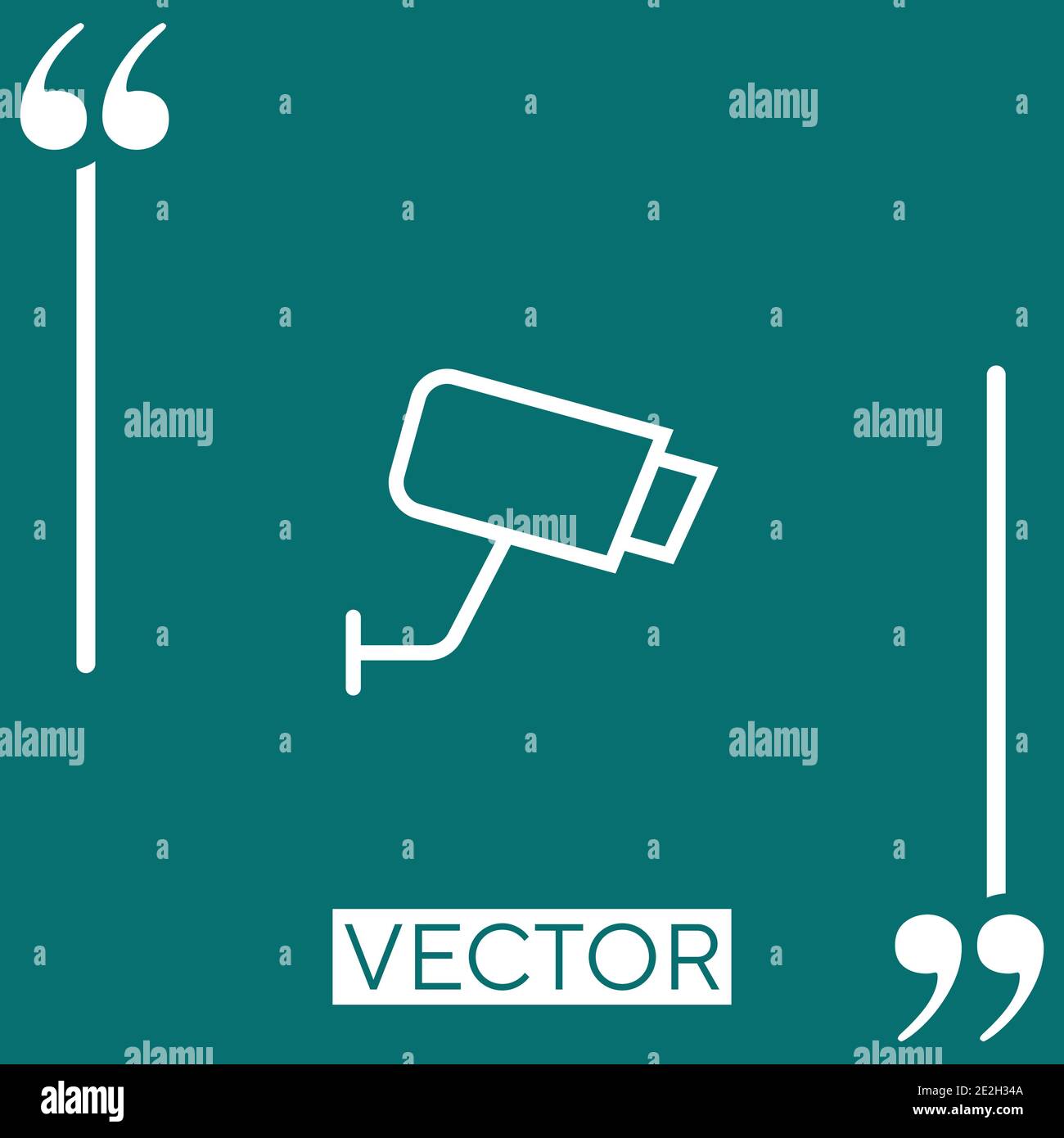 cctv vector icon Linear icon. Editable stroke line Stock Vector Image ...