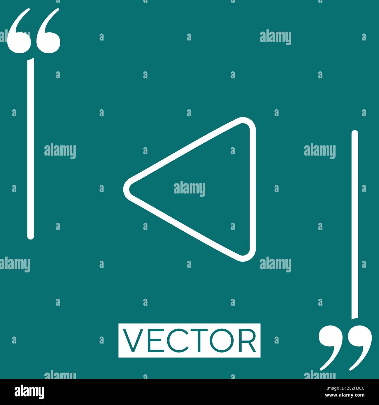 left vector icon Linear icon. Editable stroked line Stock Vector