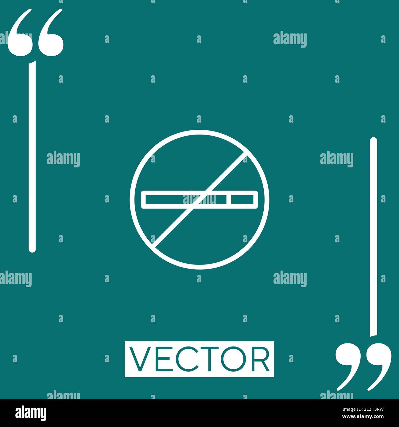 no smoking vector icon Linear icon. Editable stroke line Stock Vector