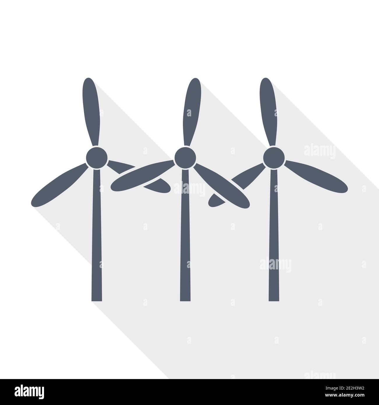 Wind turbine, renewable energy flat design vector icon Stock Vector ...