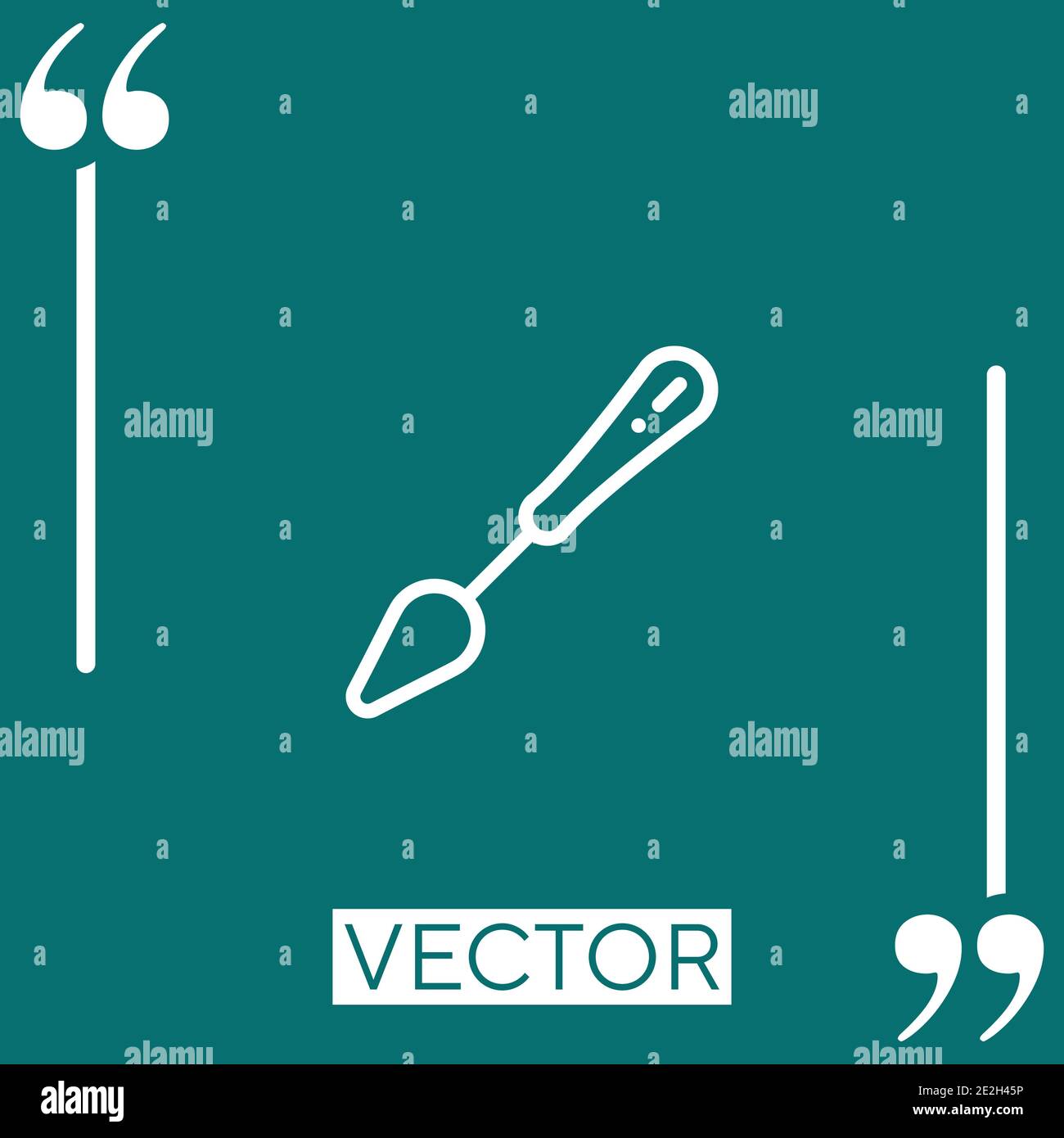paint scraper vector icon Linear icon. Editable stroke line Stock Vector