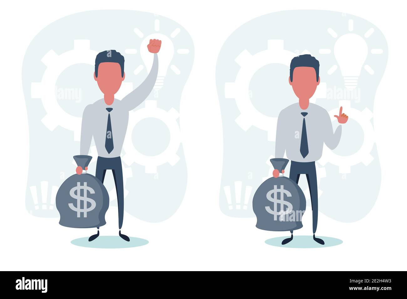 Businessman holding money bag Stock Vector Images - Alamy