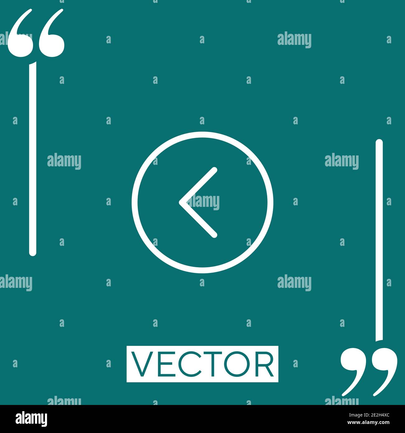left vector icon Linear icon. Editable stroked line Stock Vector