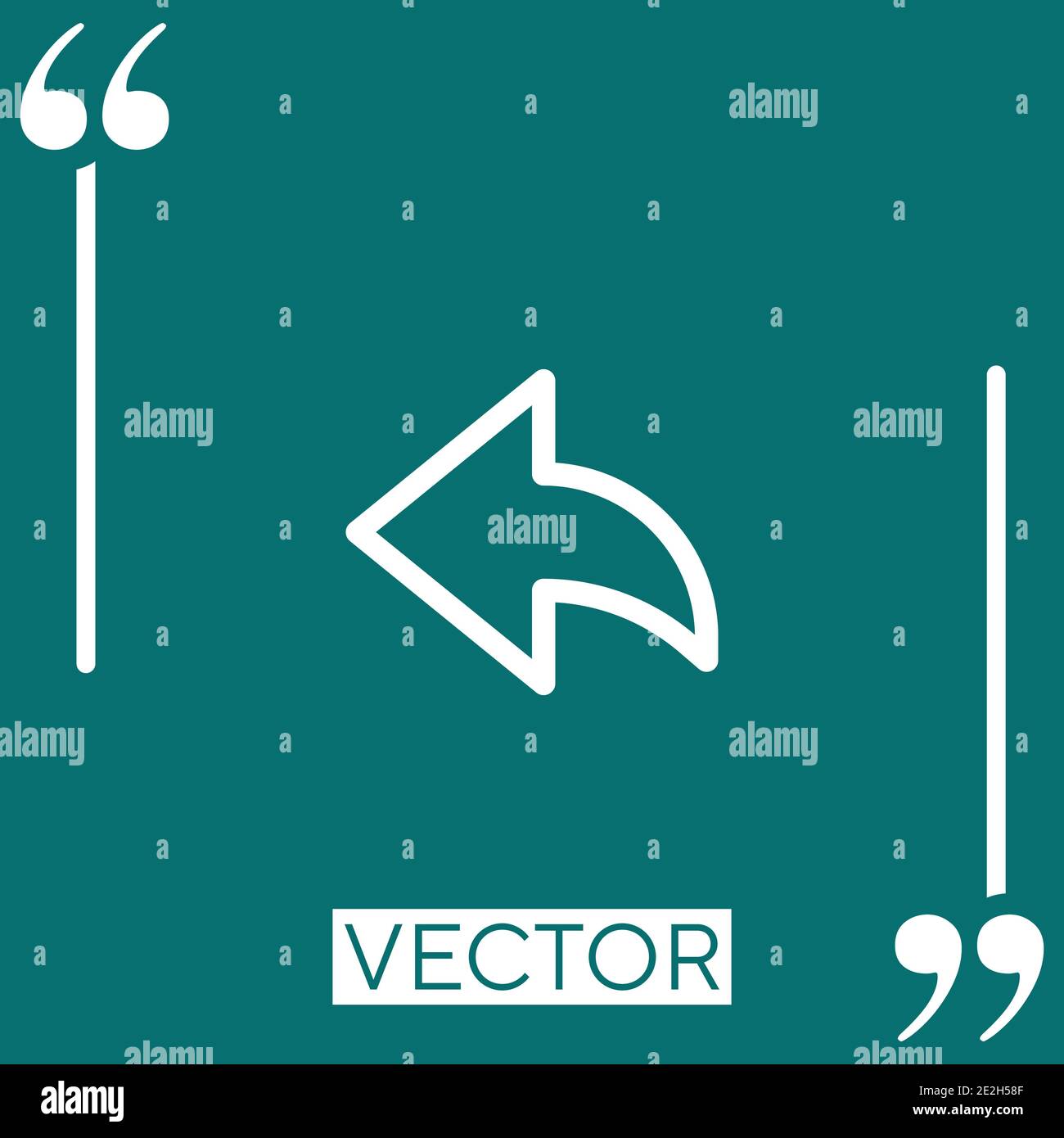 reply vector icon Linear icon. Editable stroke line Stock Vector