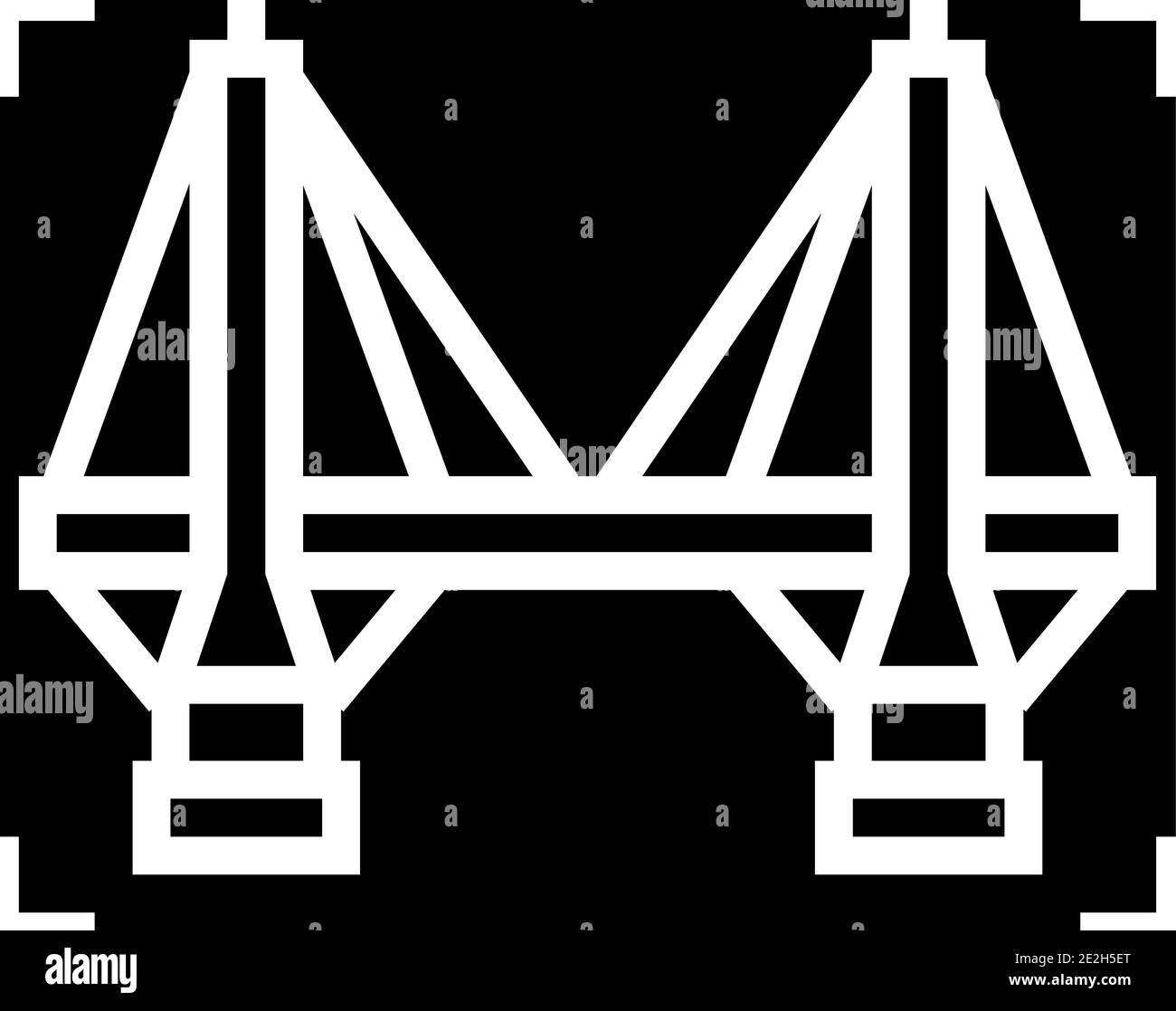 bridge modeling glyph icon vector illustration sign Stock Vector Image ...