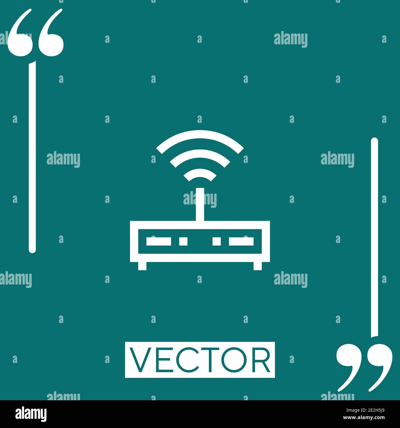 modem vector icon Linear icon. Editable stroke line Stock Vector