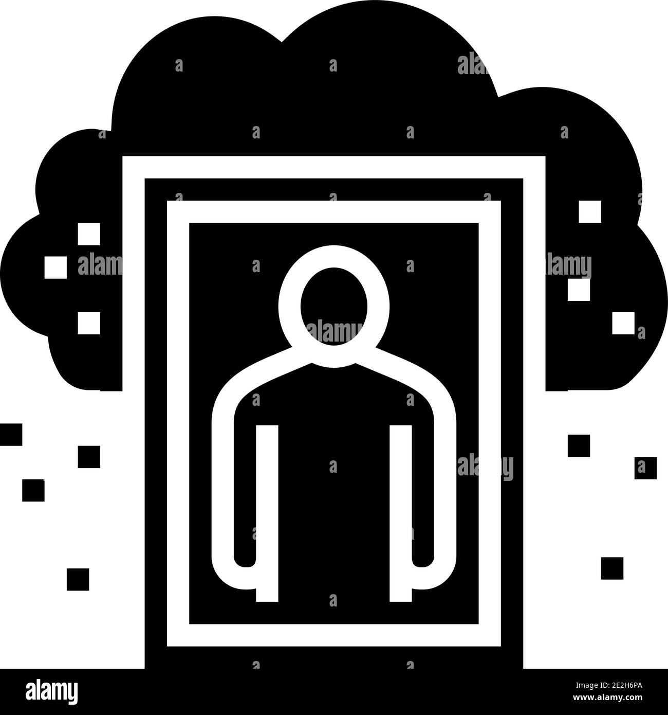 human missed and nostalgia glyph icon vector illustration Stock Vector ...