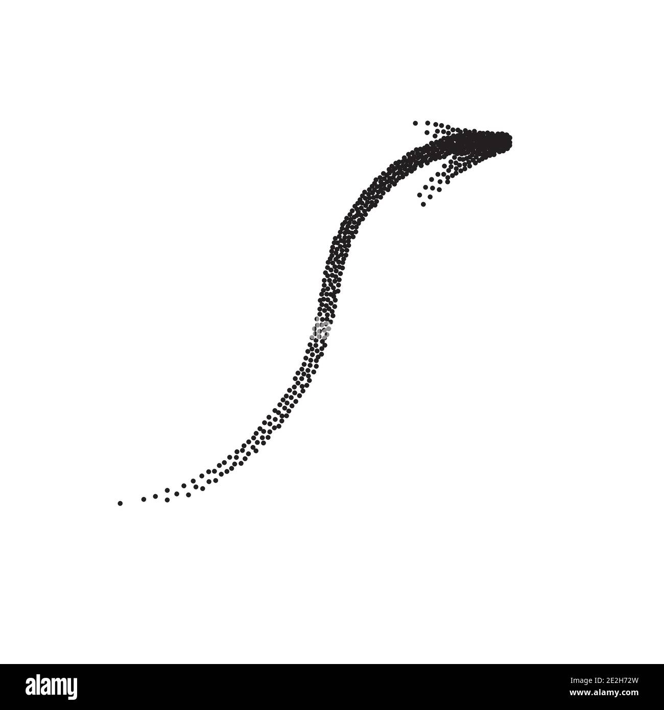 Handdrawn stipple arrow vector in sketch style isolated on white background. Arrows pencil vector illustration. Stock Vector