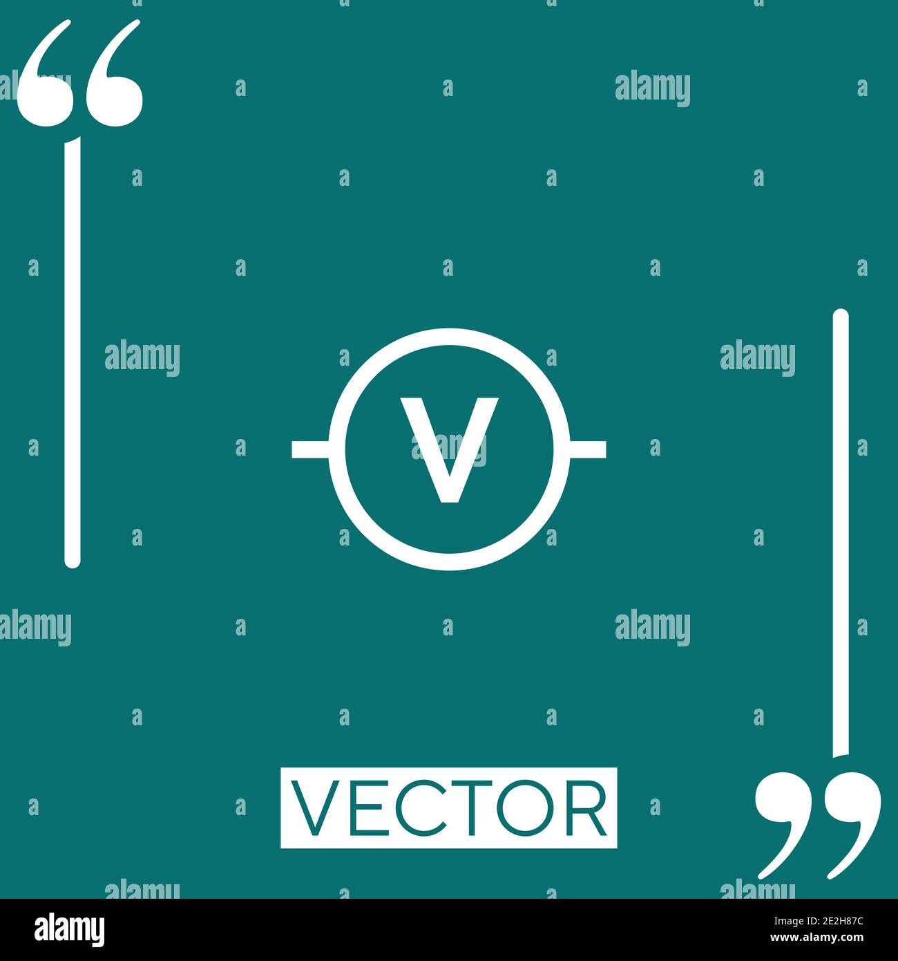 voltmeter vector icon Linear icon. Editable stroke line Stock Vector