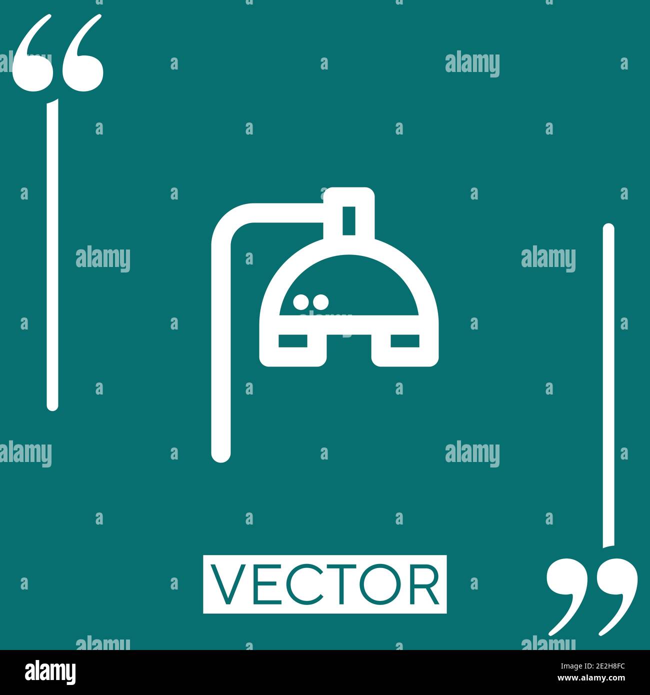 hairdryer vector icon Linear icon. Editable stroke line Stock Vector