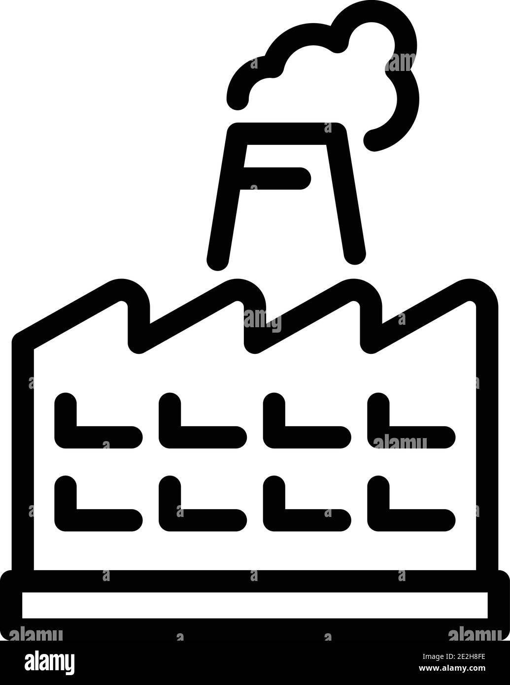 Eco factory icon. Outline eco factory vector icon for web design ...