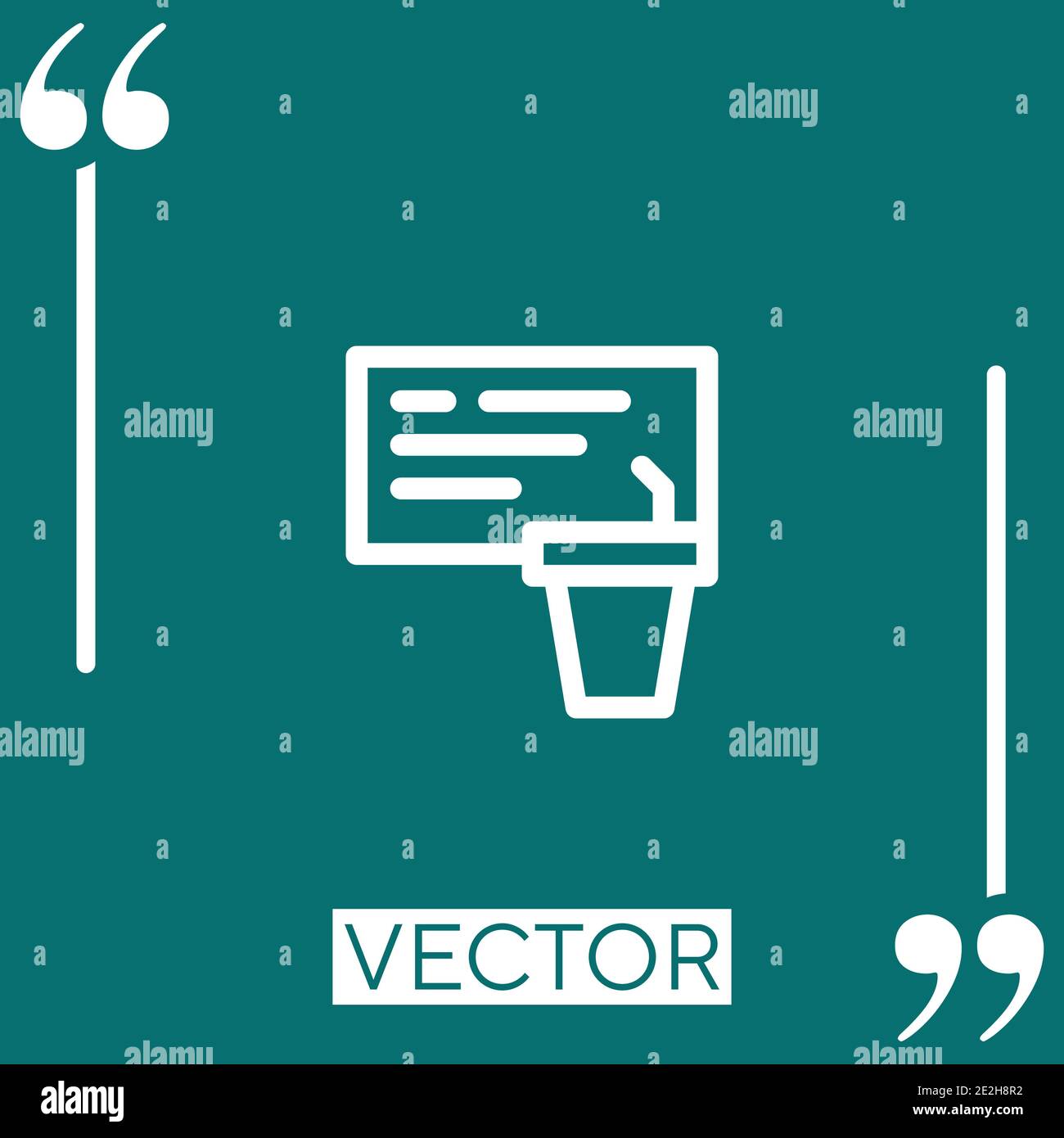 lectern vector icon Linear icon. Editable stroke line Stock Vector