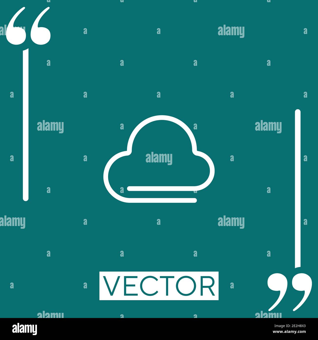 cloud vector icon Linear icon. Editable stroke line Stock Vector