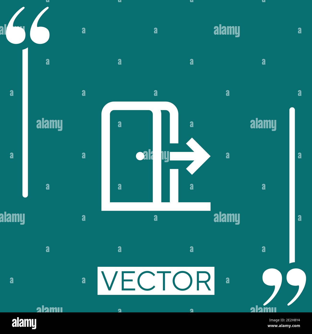 logout vector icon Linear icon. Editable stroked line Stock Vector