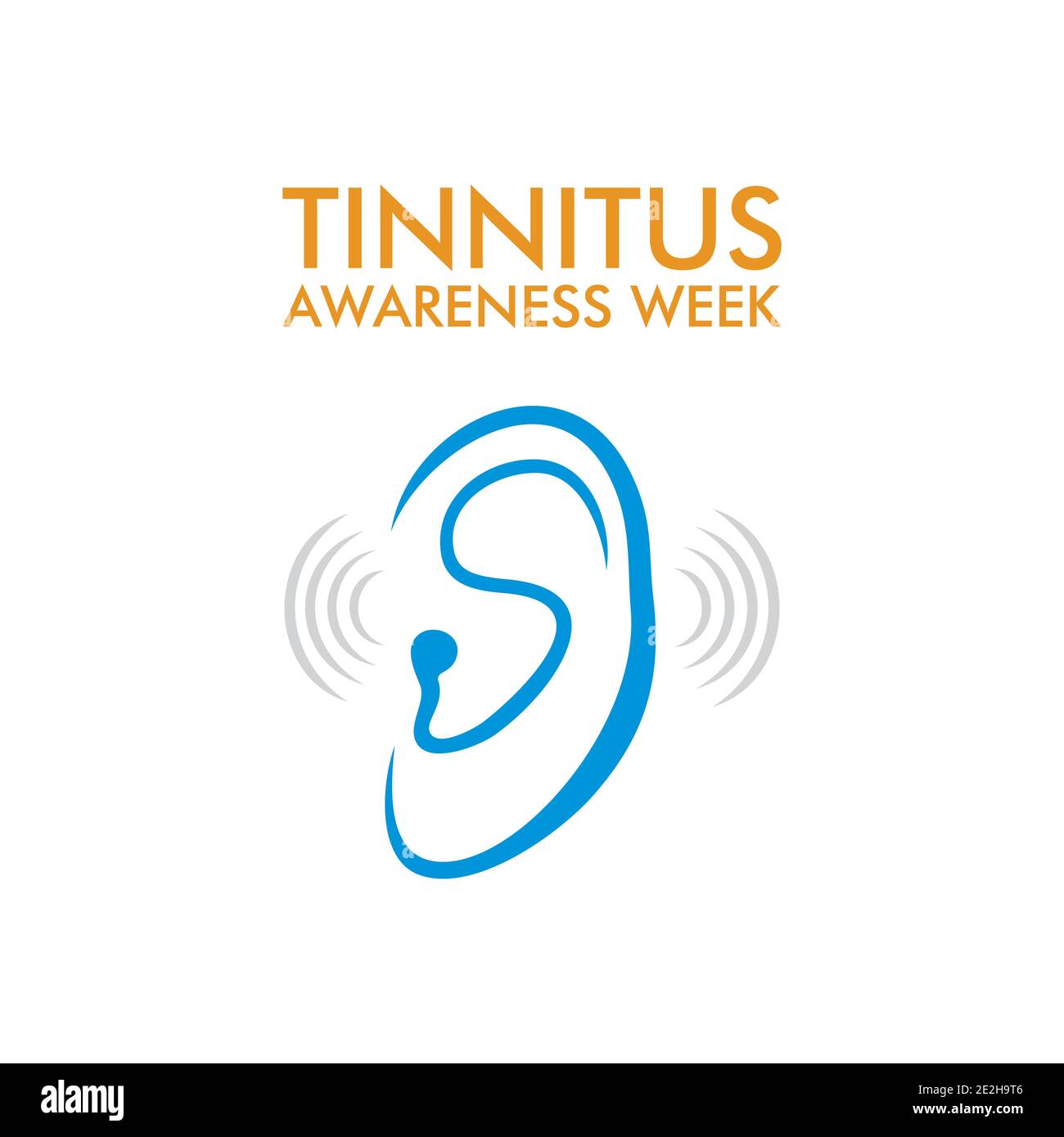 vector illustration of tinnitus awareness week banner design Stock Vector