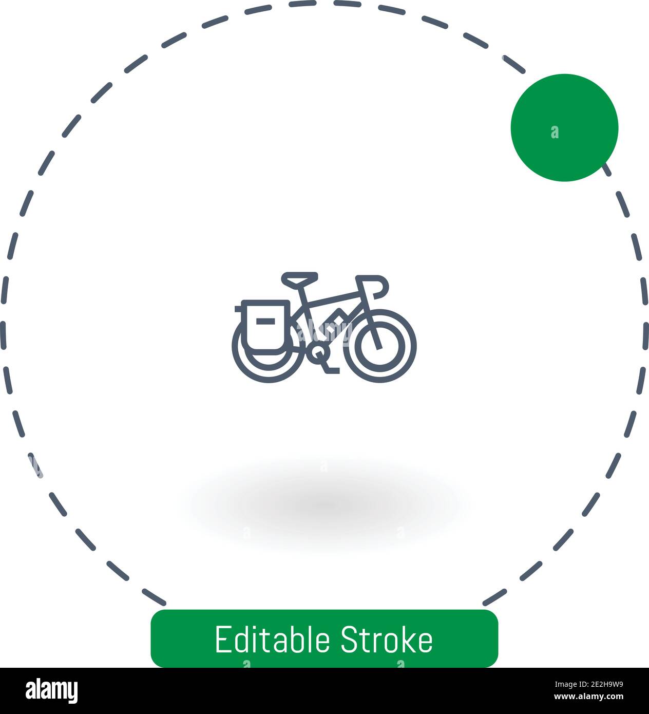 touring vector icon editable stroke outline icons for web and mobile Stock Vector