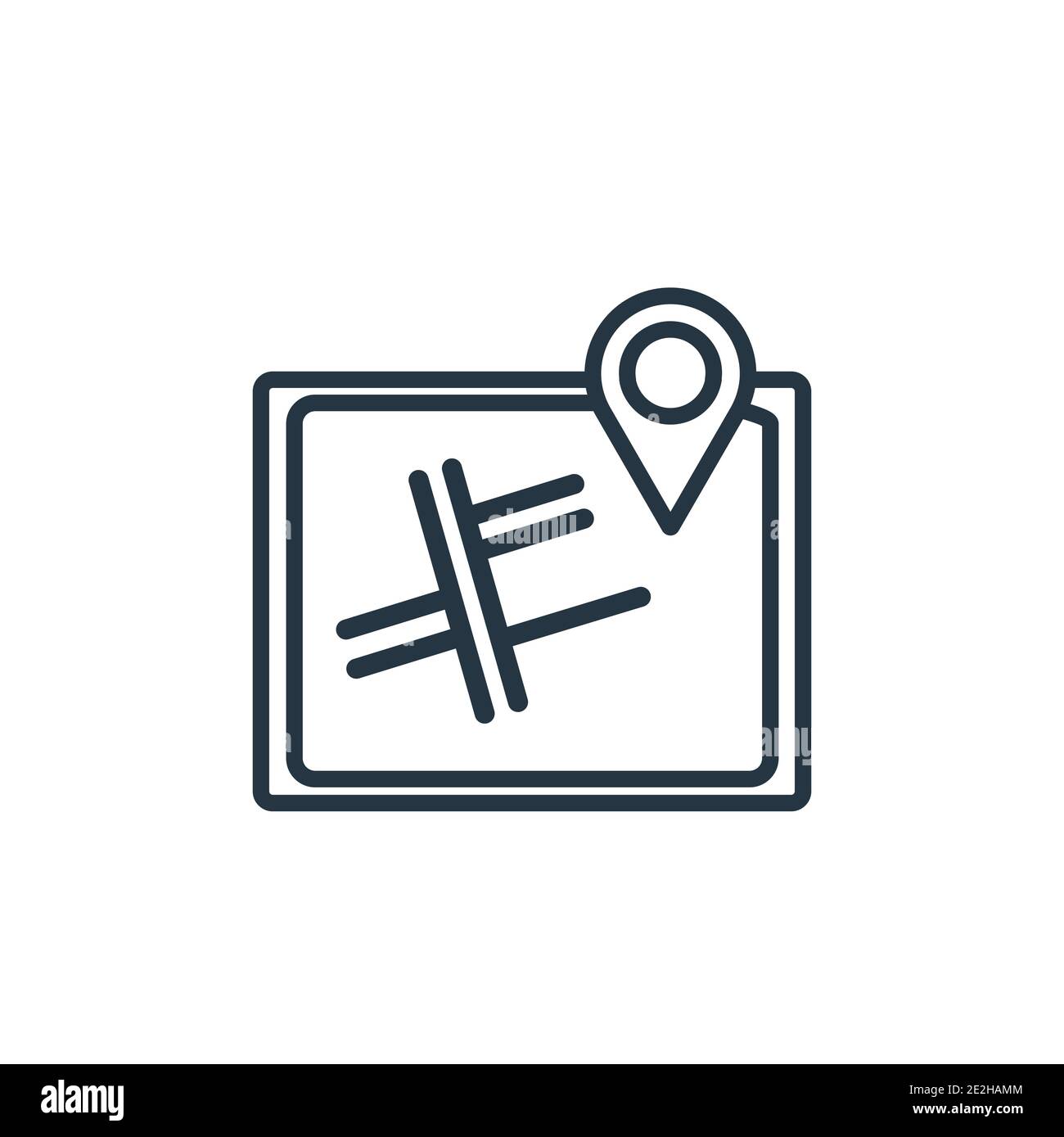 Bicycle road maps hi res stock - Street Outline Vector Icon Thin Line Black Street Icon Flat Vector Simple Element Illustration From Editable Maps And Flags Concept Isolated On Whit 2E2HAMM 