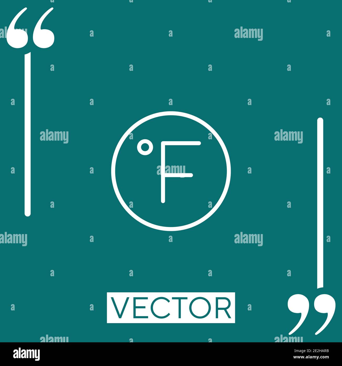 farenheit vector icon Linear icon. Editable stroke line Stock Vector