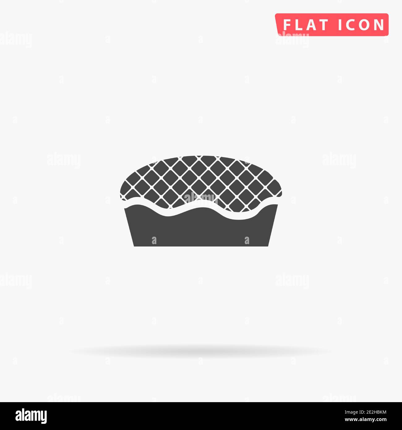 Pie flat vector icon. Hand drawn style design illustrations. Stock Vector
