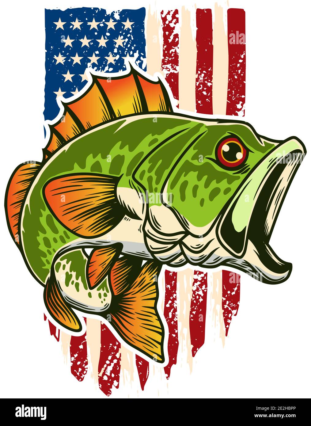 Bass Fishing  American Flag  Fourth Of July Poster for Sale by  Meliafroggy  Redbubble