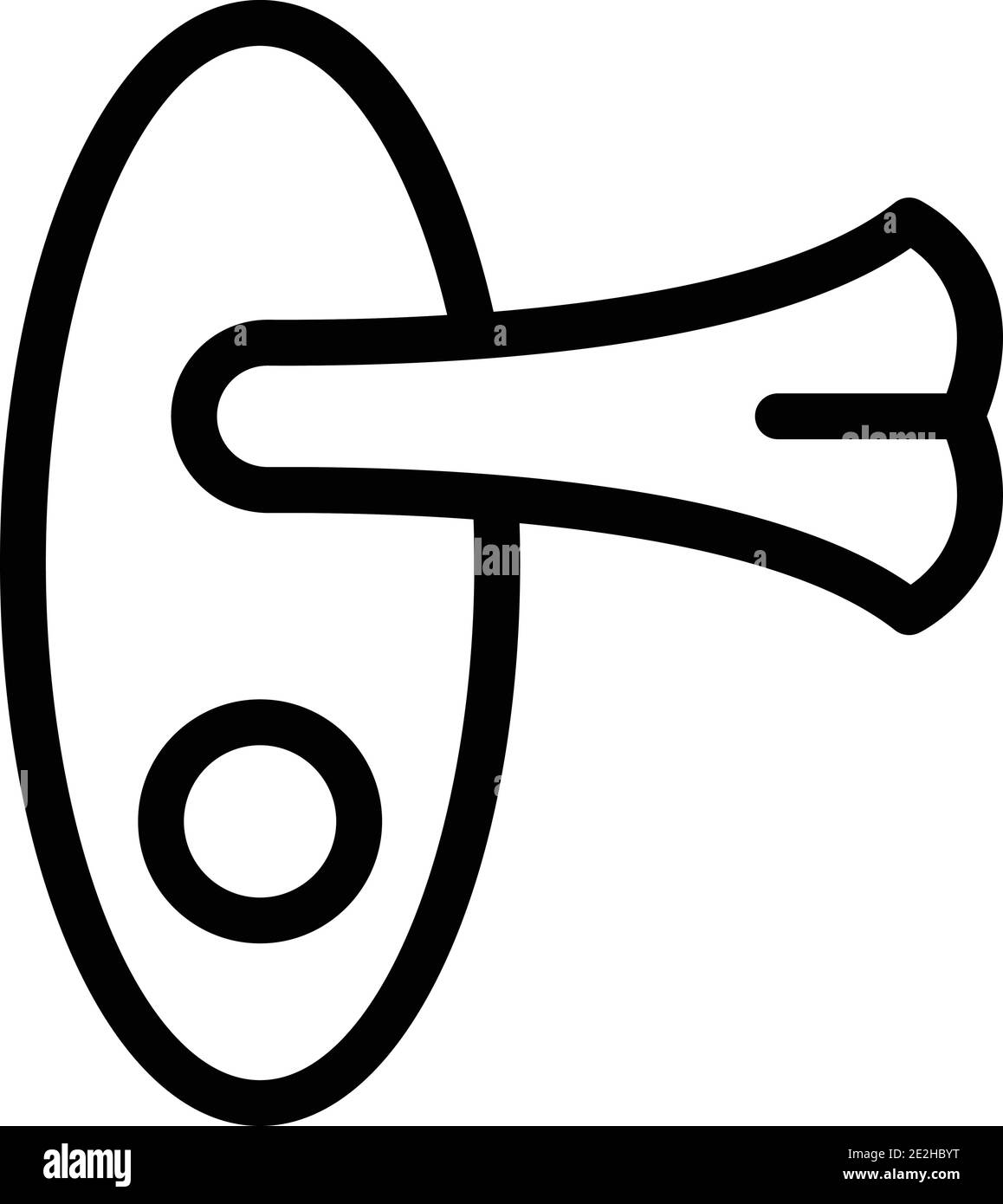 Wood door handle icon. Outline wood door handle vector icon for web ...