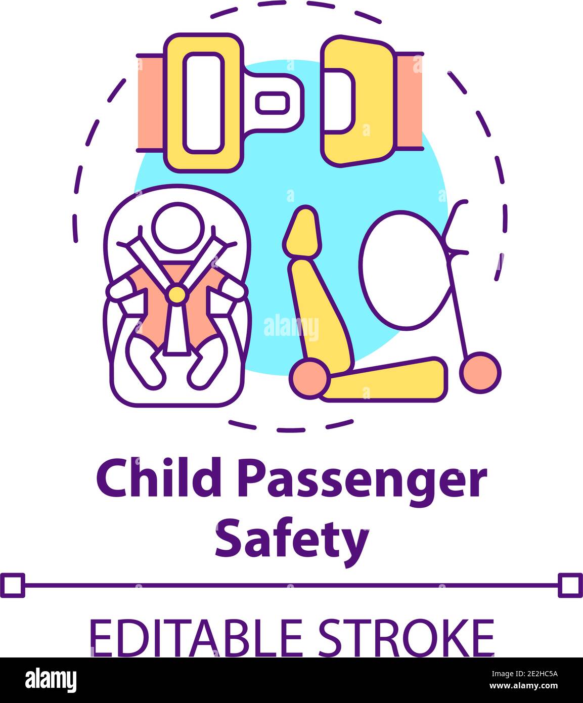 Child passenger safety concept icon Stock Vector Image & Art Alamy