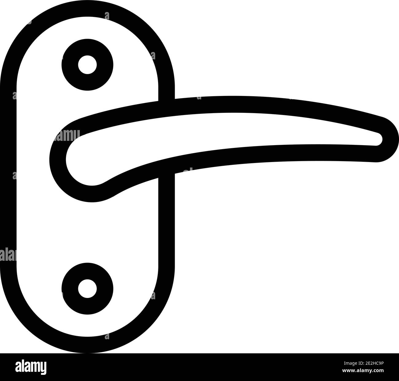 Entry door handle icon. Outline entry door handle vector icon for web