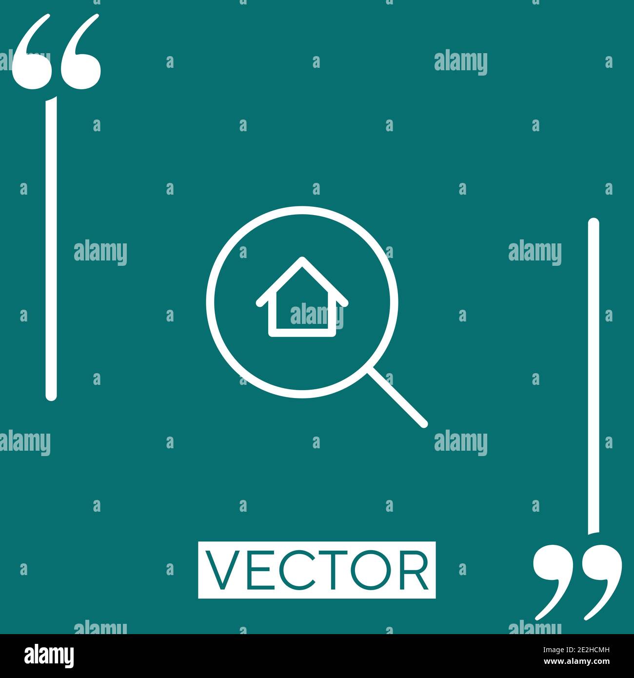 search home Linear icon. Editable stroke line Stock Vector