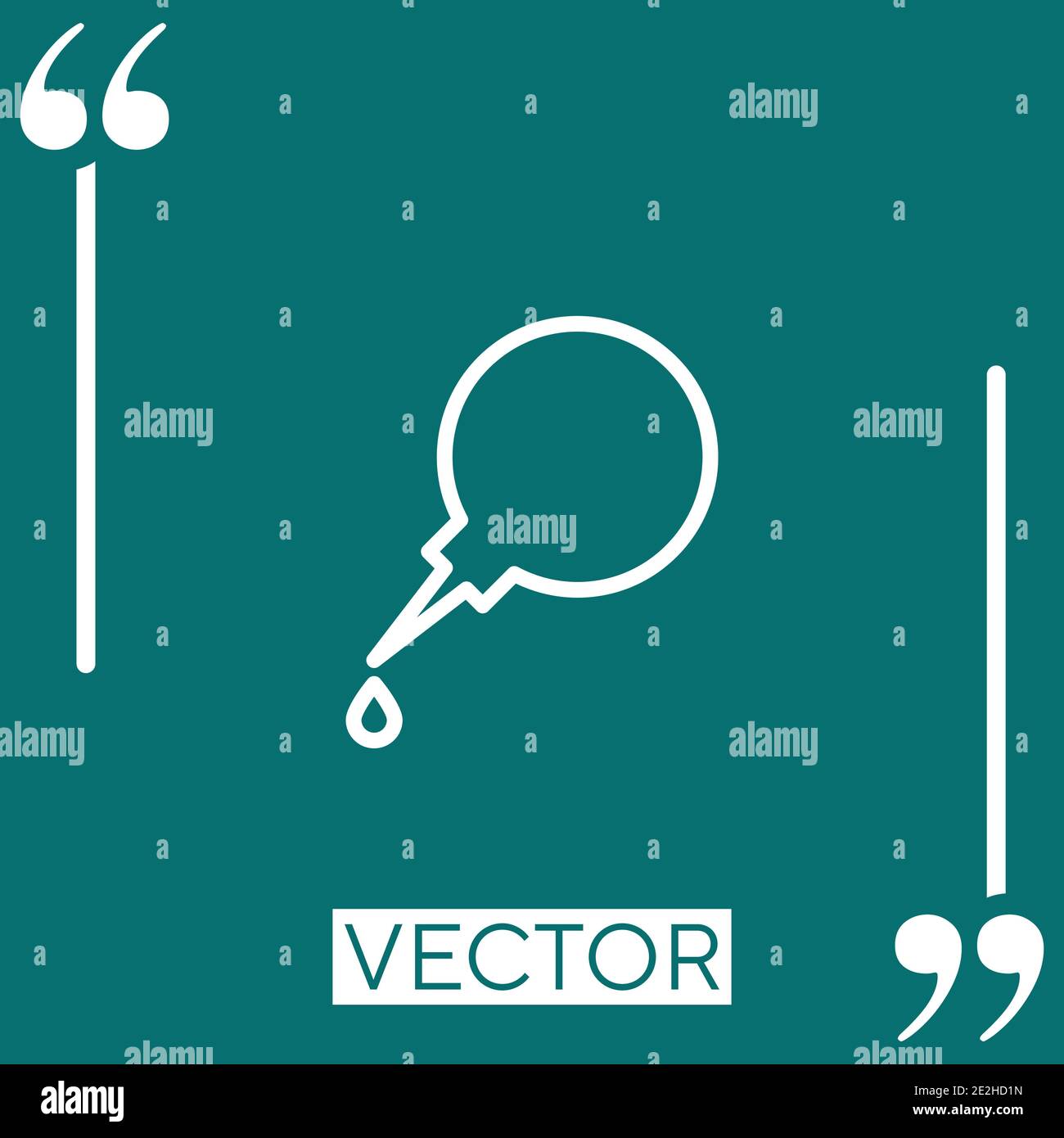 ink dropper outline vector icon Linear icon. Editable stroke line Stock ...