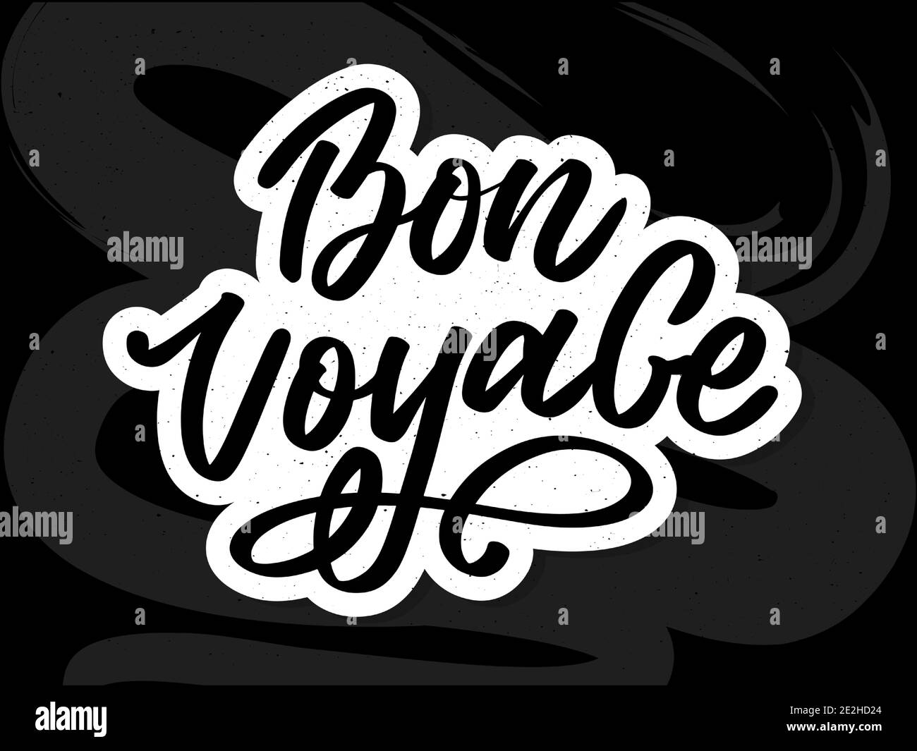 Bon Voyage Hand Lettering Vector Stock Vector Image & Art Alamy